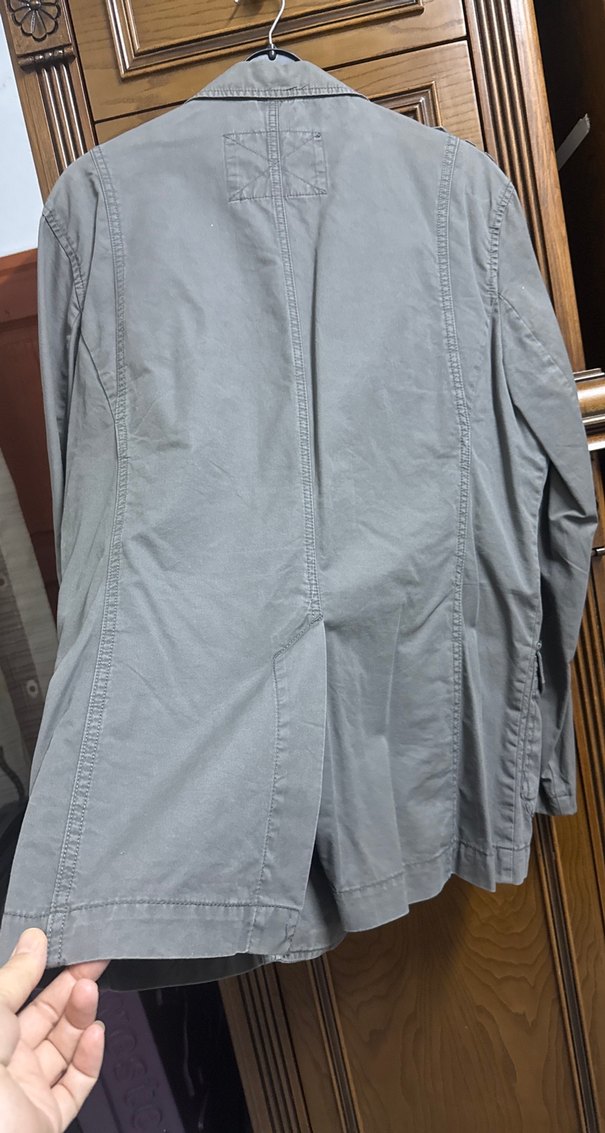 Gri Düğmeli Erkek Keten Ceket - Görsel 5