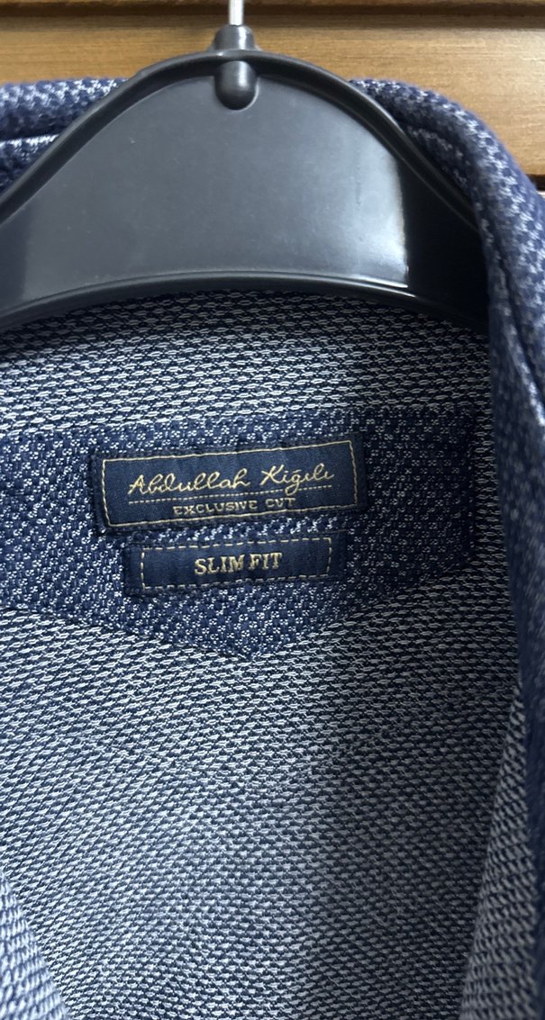 Erkek Mavi Denim Gömlek Uzun Kollu - Görsel 2