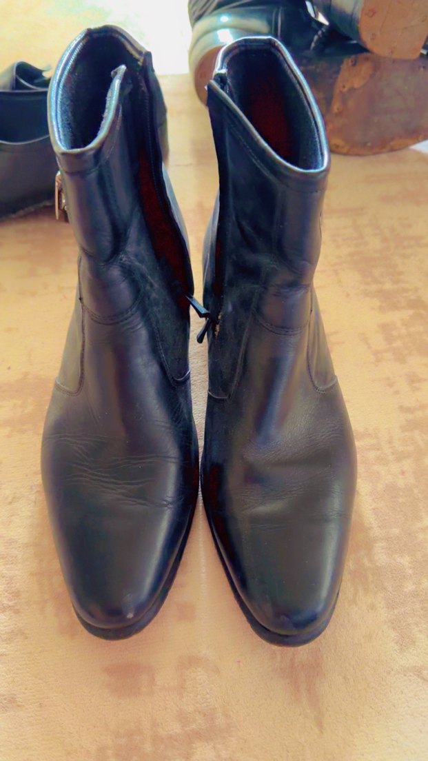 Kilit Detaylı erkek siyah Deri Bot - Görsel 2