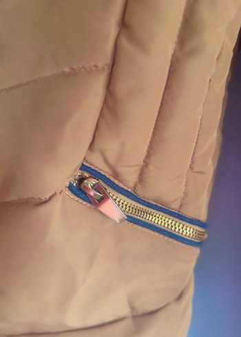 Bej Kürklü Kadın Kışlık Mont - Görsel 4