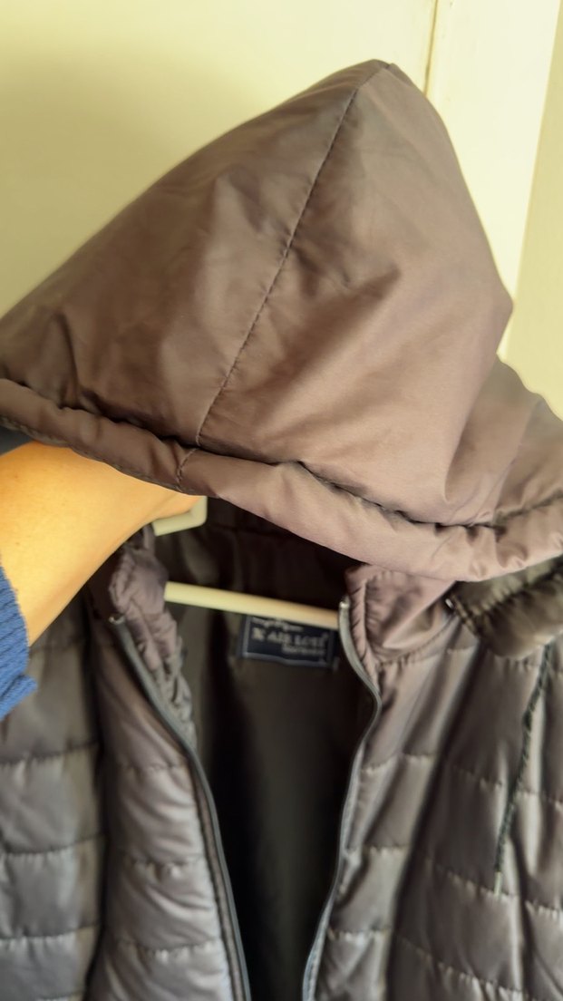 Gri Kapüşonlu Fermuarlı Erkek Yelek - Görsel 3