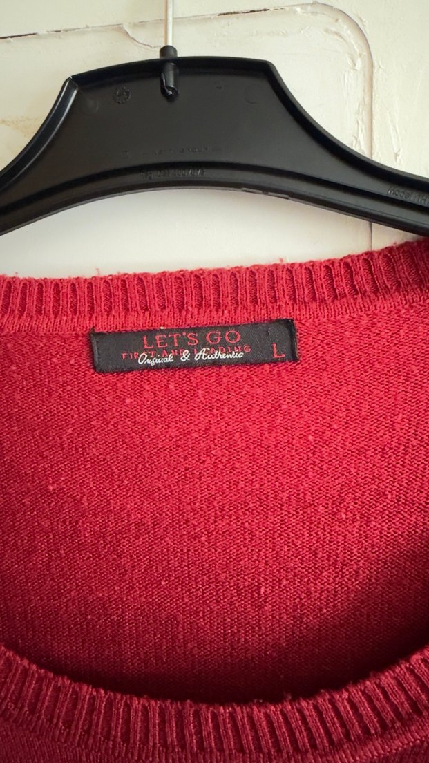 Kırmızı Kadın Triko Kazak - Görsel 2