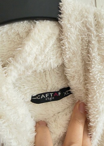 Beyaz Peluş Kadın Sweatshirt - Görsel 3