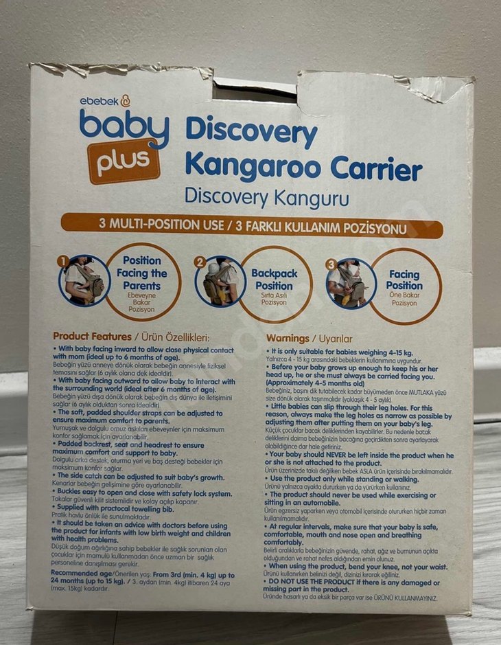 Ergonomik Keçi Bebek Kanguru Taşıyıcı - Camel - Görsel 2