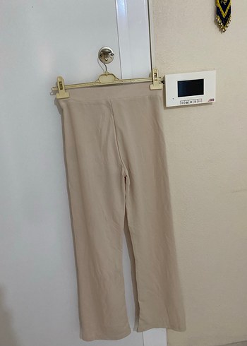 Diğer Bej Kemerli Kadın Keten Pantolon