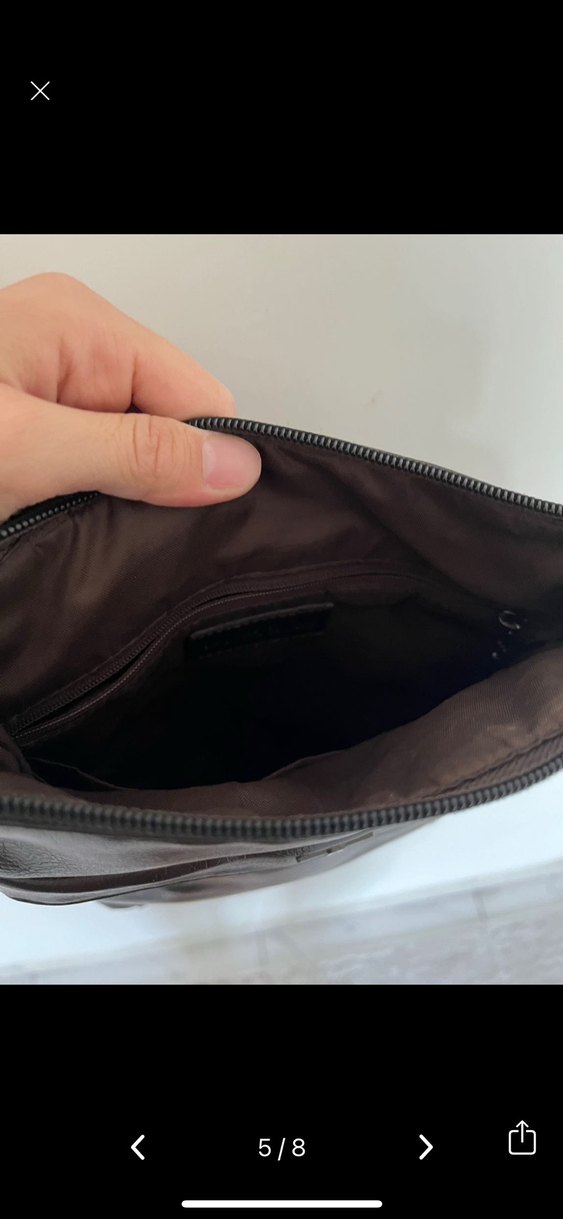 Defacto Deri Erkek  Çanta Fermuarlı - Görsel 4