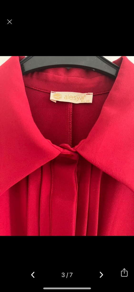 Bordo Uzun Kollu  Tunik - Görsel 3