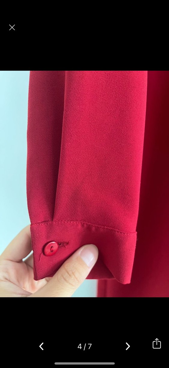 Bordo Uzun Kollu  Tunik - Görsel 4