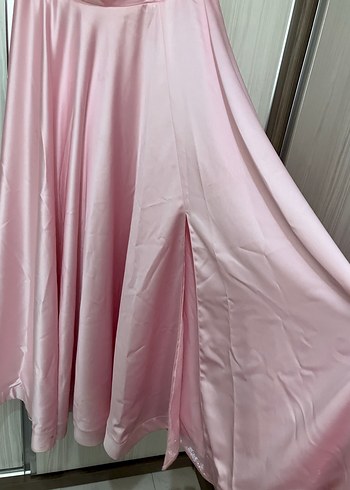 Pudra Pembe Saten Uzun
 Abiye Elbise - Görsel 6