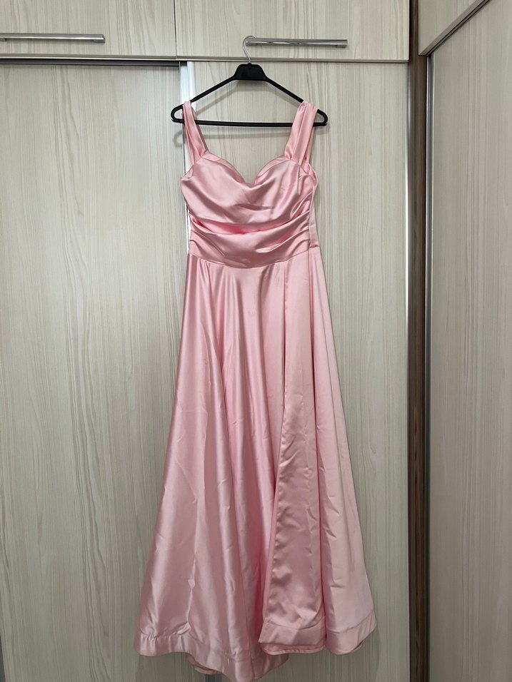Pudra Pembe Saten Uzun
 Abiye Elbise - Görsel 2