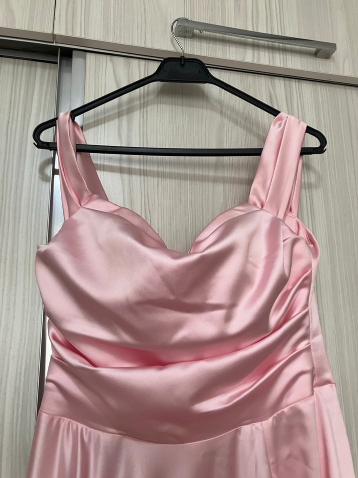 Pudra Pembe Saten Uzun
 Abiye Elbise - Görsel 3