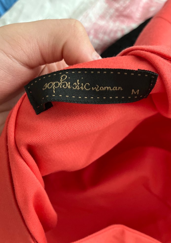 Nar çiçeği V Yaka Drapeli Midi Elbise - Görsel 4