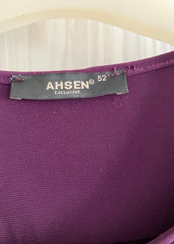 Mor Pileli Uzun Kadın Tesettür Büyük Beden Elbise - Görsel 7