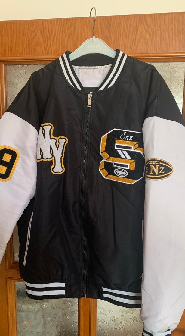 Erkek Siyah Baskılı Fermuarlı Ceket - Görsel 2