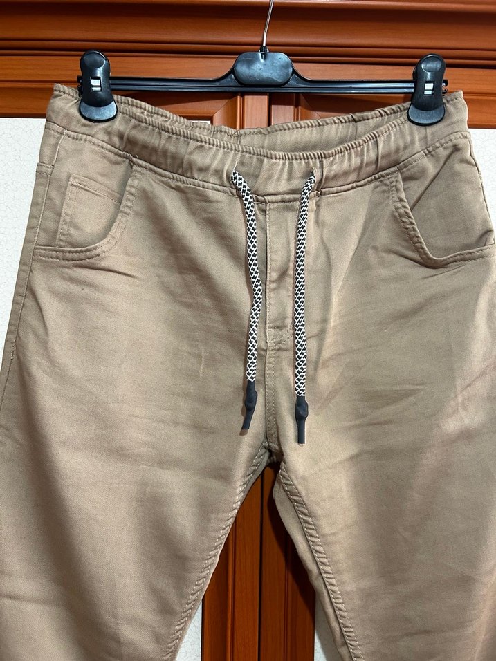 Bej Regular Fit Sokak Stili Erkek Pantolon - Görsel 2