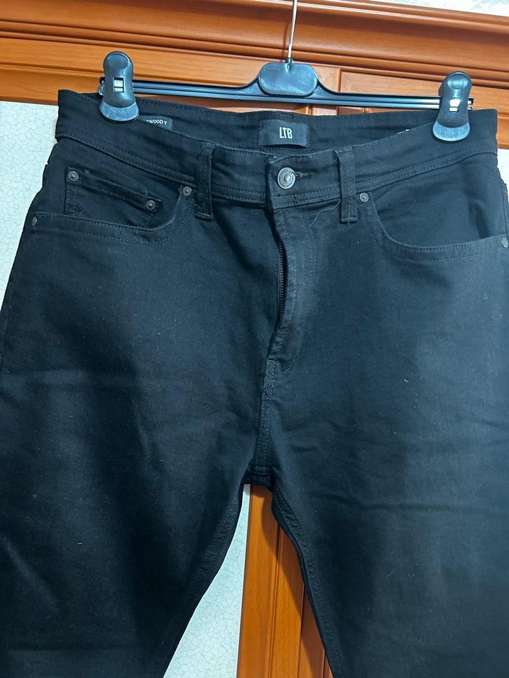 Erkek Siyah Regular Fit Denim Pantolon - Görsel 2
