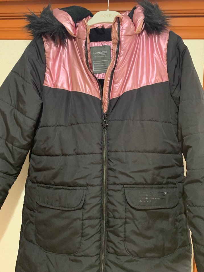 Kız Çocuk Pembe Fermuarlı mont - Görsel 3