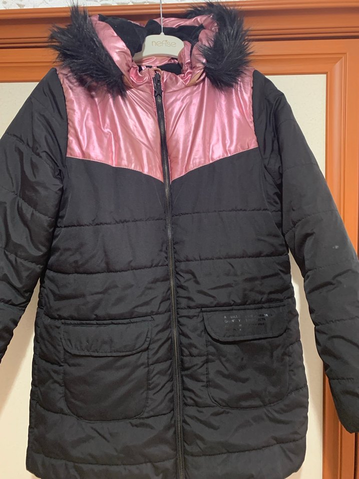 Kız Çocuk Pembe Fermuarlı mont - Görsel 2