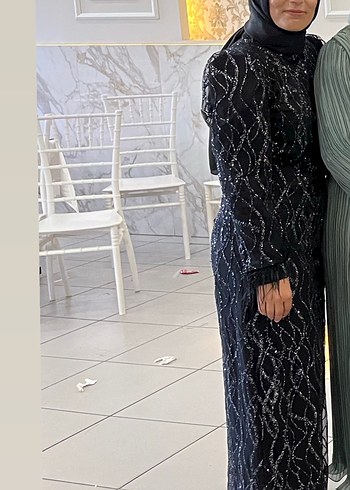 Abiye Drapeli Siyah Yılan Desenli Uzun Abiye Elbise