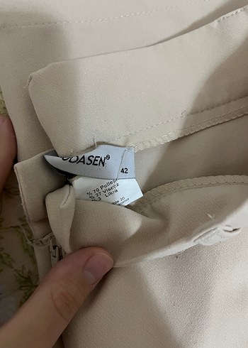 Trendyol & Milla Düğmeli Bej Kumaş Kadın Pantolon