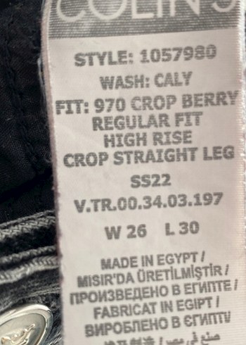 36 Beden Düğmeli Gri Kadın Kot Pantolon, normal bel.
