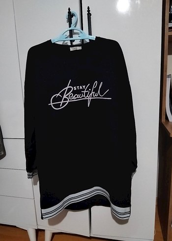 Siyah Baskılı Kadın Sweatshirt - Görsel 2