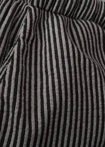 Gri Çizgili Kadın Pantolon - Görsel 3