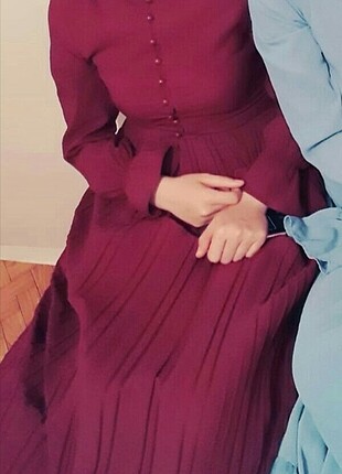 Bordo elbise
