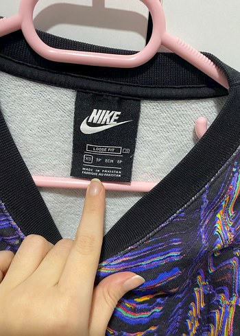 xs Beden mor Renk Nike Mor Tie-Dye Baskılı Sweatshirt
