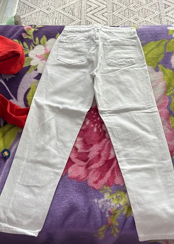 Diğer Beyaz Normal Boy Kadın Kot Pantolon