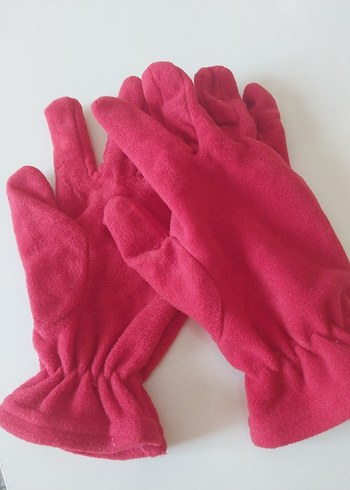 Kırmızı Kadın Polar Eldivenler - Görsel 2
