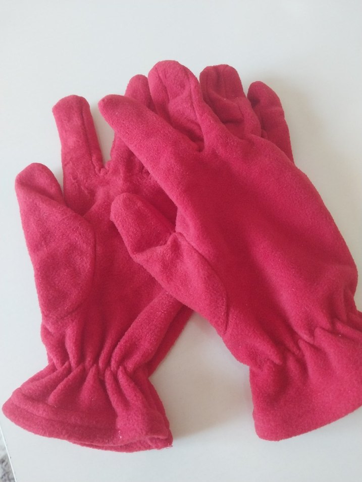 Kırmızı Kadın Polar Eldivenler - Görsel 2