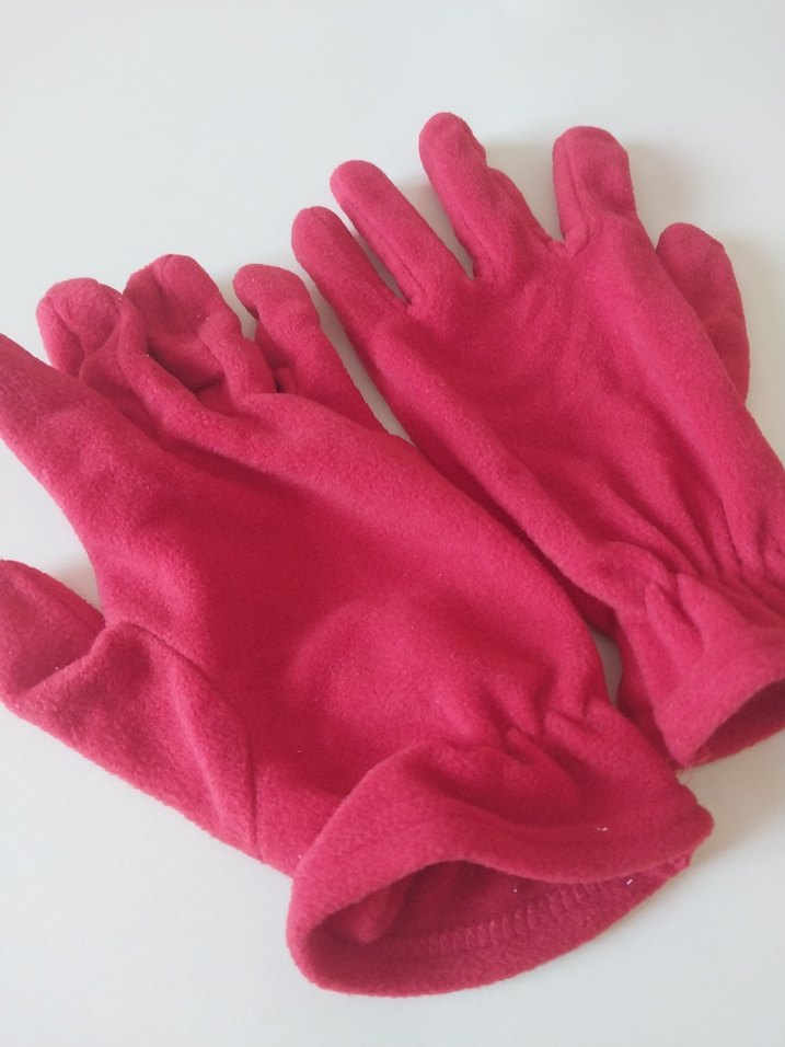 Kırmızı Kadın Polar Eldivenler - Görsel 3