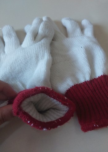 Beyaz Erkek Çocuk Triko Eldiven - Görsel 4