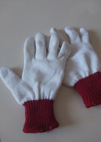 Beyaz Erkek Çocuk Triko Eldiven - Görsel 3