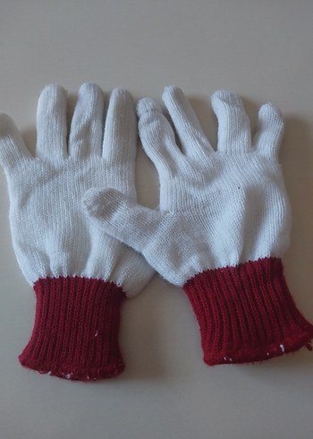 Beyaz Erkek Çocuk Triko Eldiven - Görsel 2