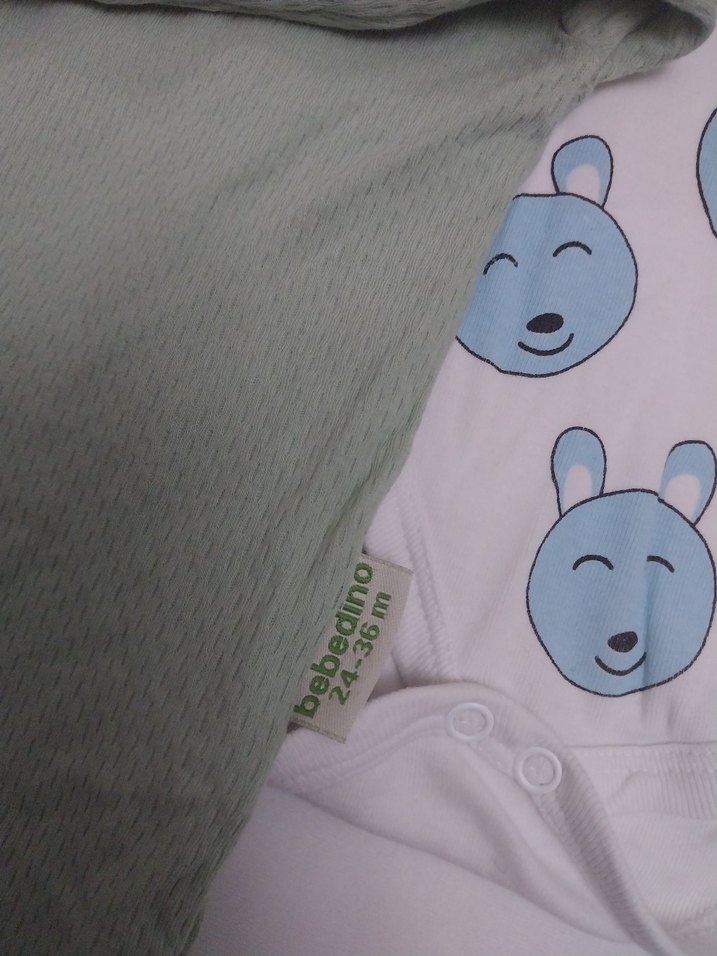 Uzun Kollu Bebek Body Seti, Düğmeli, Yeşil - Görsel 4