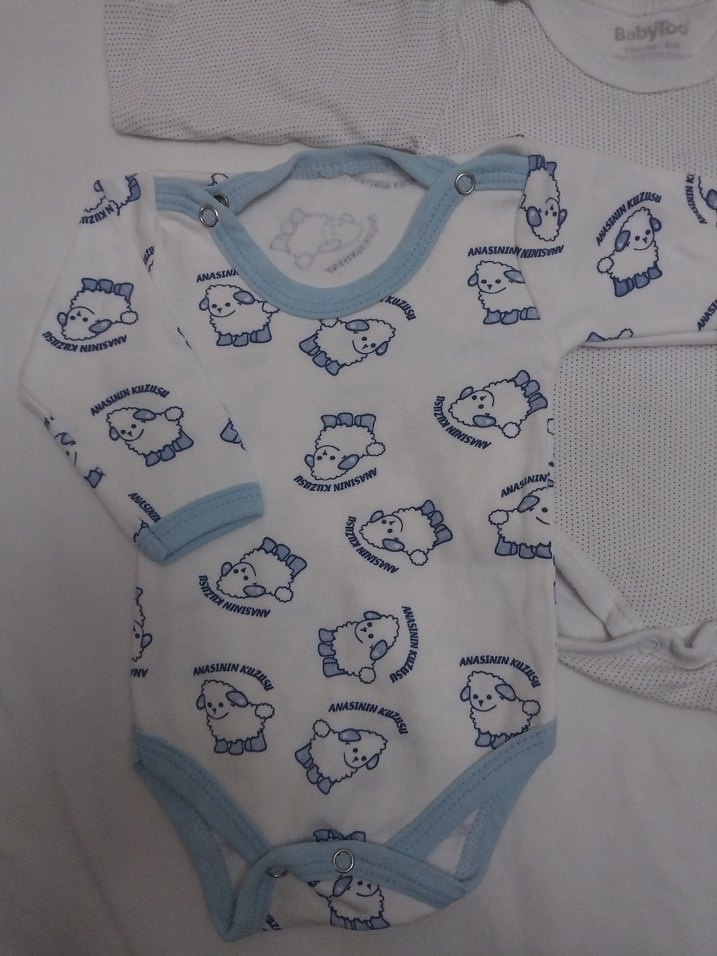 Bebek Erkek Uzun Kollu Örme Body Seti - Görsel 3