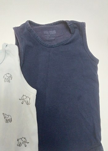 Erkek Bebek Kolsuz Tulum 2'li Set - Görsel 3