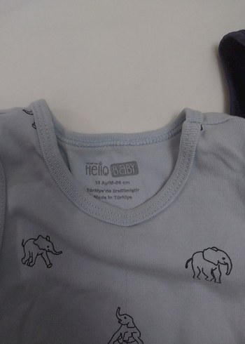 Erkek Bebek Kolsuz Tulum 2'li Set - Görsel 4