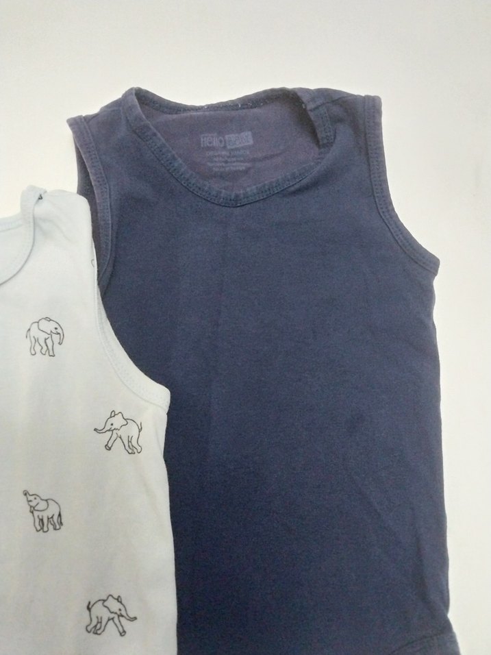 Erkek Bebek Kolsuz Tulum 2'li Set - Görsel 3