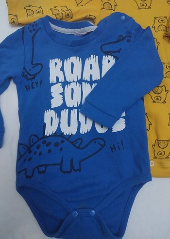 Renkli Baskılı Uzun Kollu Bebek Body - Görsel 2