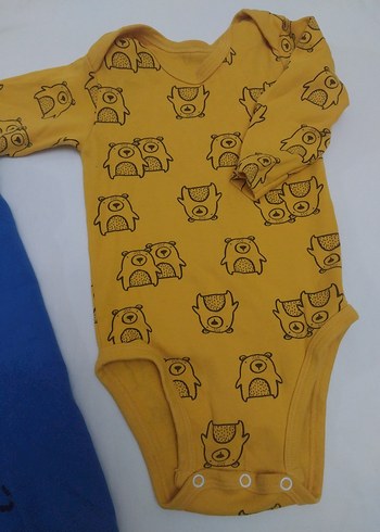 Renkli Baskılı Uzun Kollu Bebek Body - Görsel 3