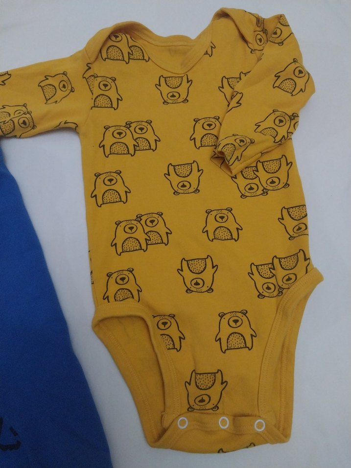 Renkli Baskılı Uzun Kollu Bebek Body - Görsel 3