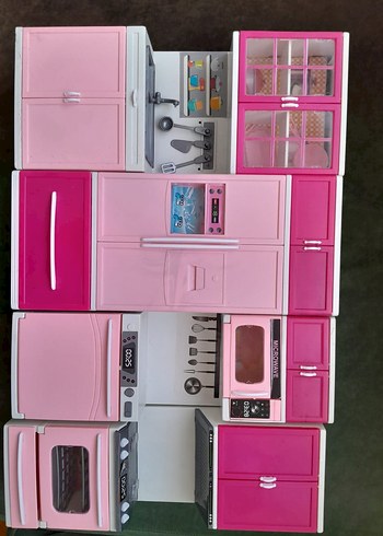 Pembe Mini Mutfak Seti Oyuncak 4 lü