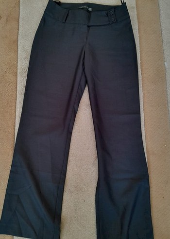 kumaş pantalon cift düğmeli düşük bel - Görsel 6