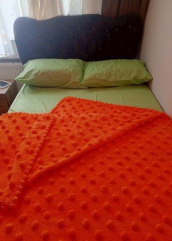 El Emeği Örgü Yatak Seti (Çift Kişilik) - Görsel 5