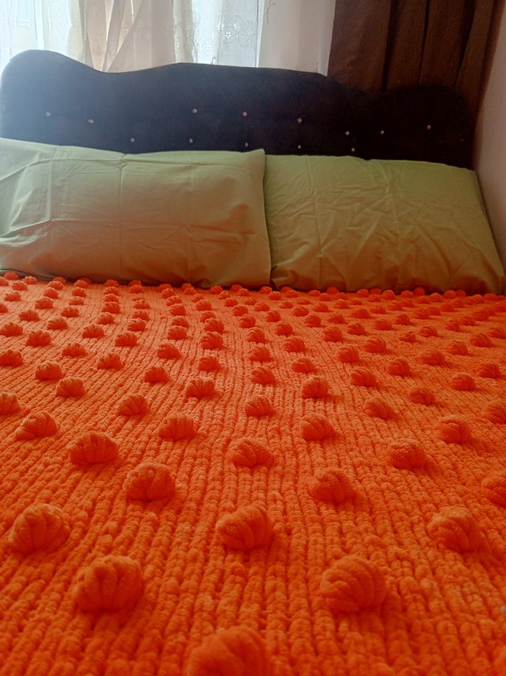 El Emeği Örgü Yatak Seti (Çift Kişilik) - Görsel 3