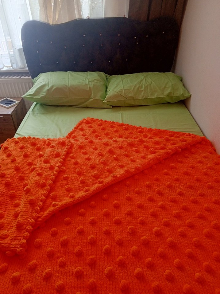 El Emeği Örgü Yatak Seti (Çift Kişilik) - Görsel 5