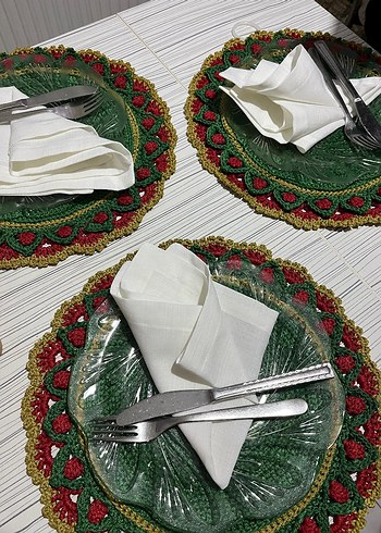 Yılbaşı özel konseptli El emeği Amerikan Supla 6adet - Görsel 3